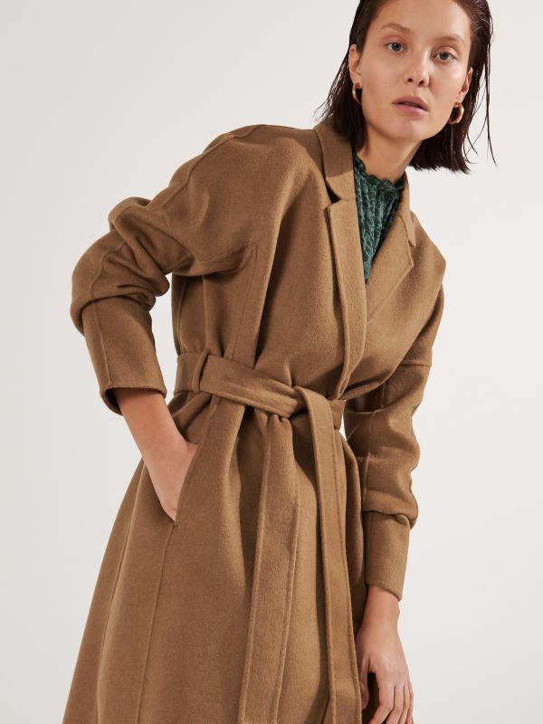 Ladies` coat - beige - YD453-80X - RESERVED