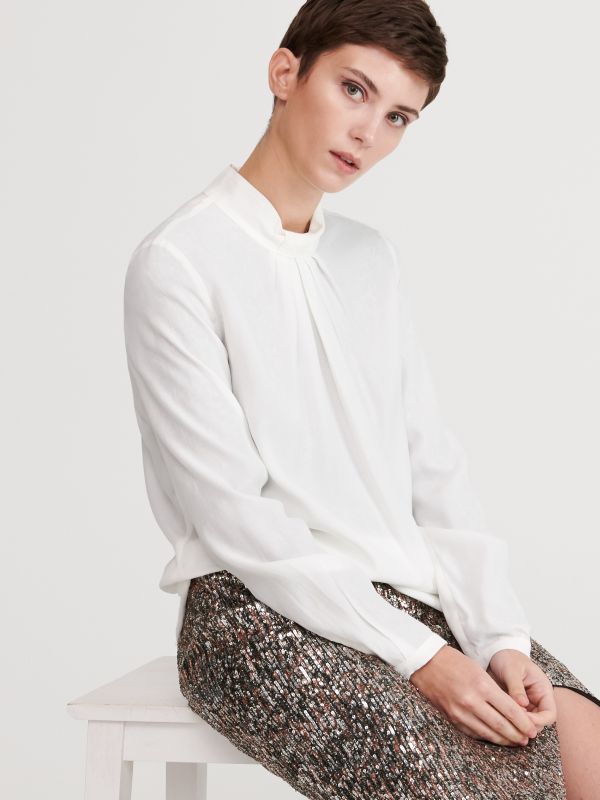 Women’s blouse - ivory - YE326-01X - RESERVED