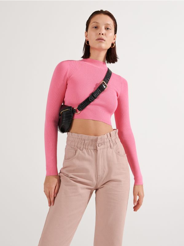 Damen pullover - rosa - YF042-40X - RESERVED