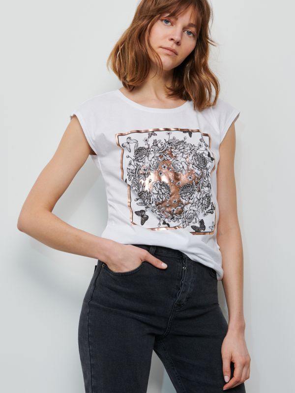 Ladies` t-shirt - white - YF695-00X - RESERVED