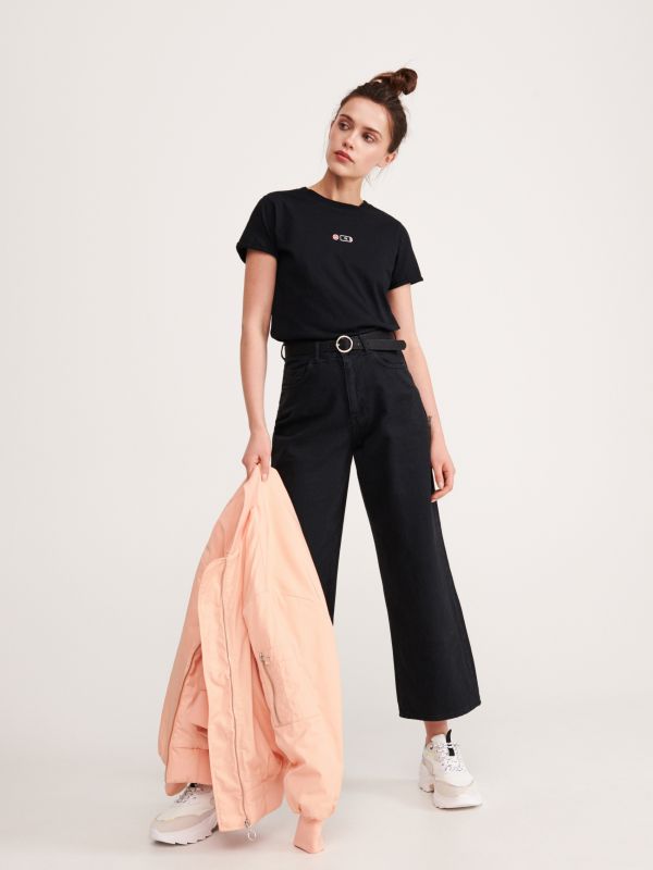 Ladies` t-shirt - black - YG387-99X - RESERVED