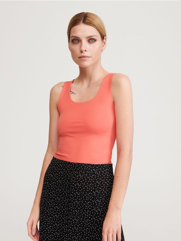 Top din tricot - portocaliu - YJ281-23X - RESERVED