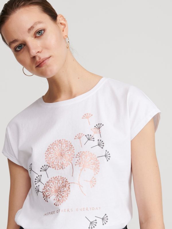 T-Shirt mit Print - weiss - YL199-00X - RESERVED