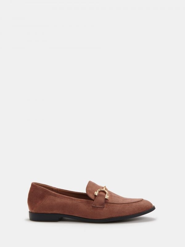 Ladies` loafer shoes - beige - YQ375-12X - RESERVED