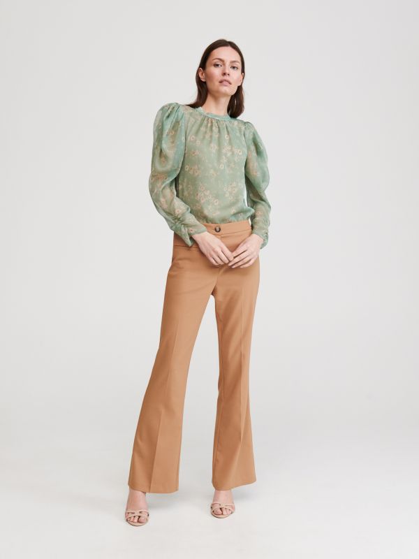 Pantaloni femei - bej - YT627-80X - RESERVED