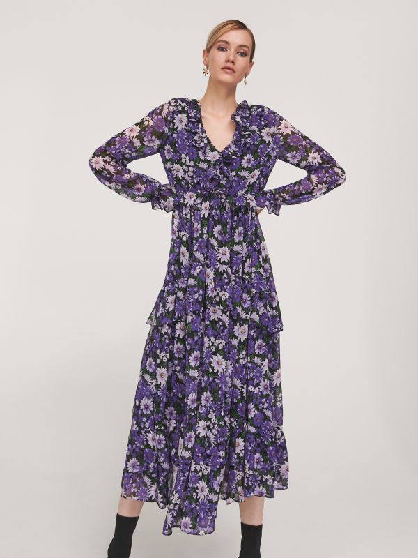 Floral dress - multicolor - ZI628-MLC - RESERVED