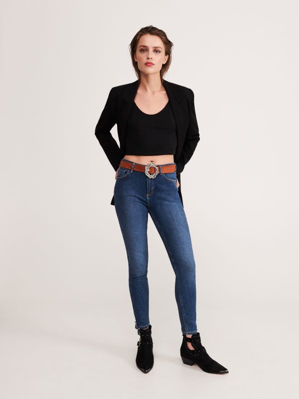 Ladies` jeans trousers - blue - ZJ928-55J - RESERVED