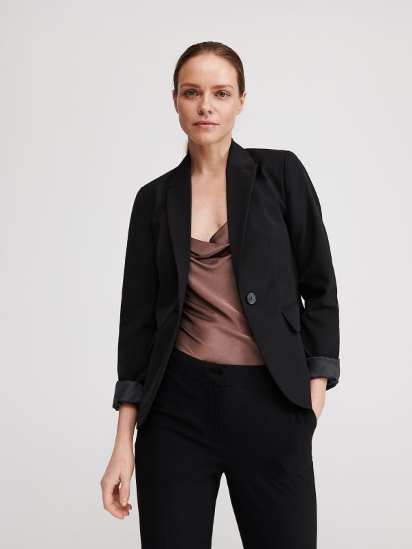 Ladies` blazer - Noir - ZK490-99X - RESERVED