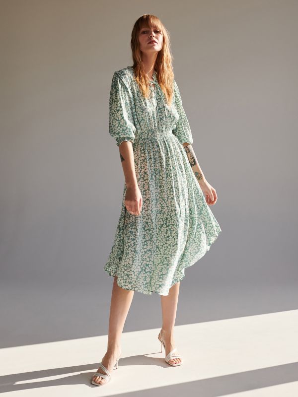 Gemustertes Kleid - bunt - ZV249-MLC - RESERVED