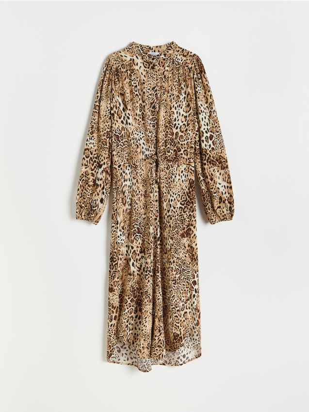 Rochie din viscoză - roz-piersică - 0193I-24X - RESERVED