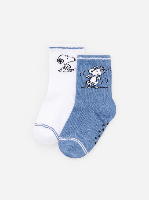 2 pack skarpetek Snoopy - biały - 1026E-00X - RESERVED