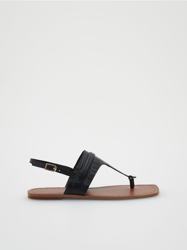Leather sandals - black - RESERVED