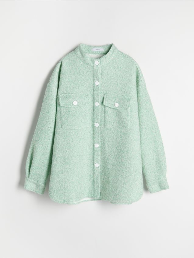 Koszula z wełną - pale green - 1539I-07X - RESERVED