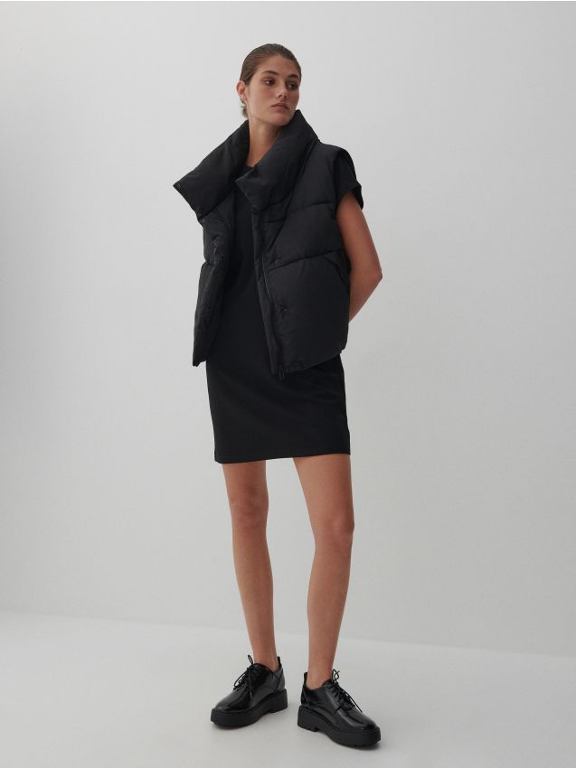 Plain jersey dress - black - 1854I-99X - RESERVED