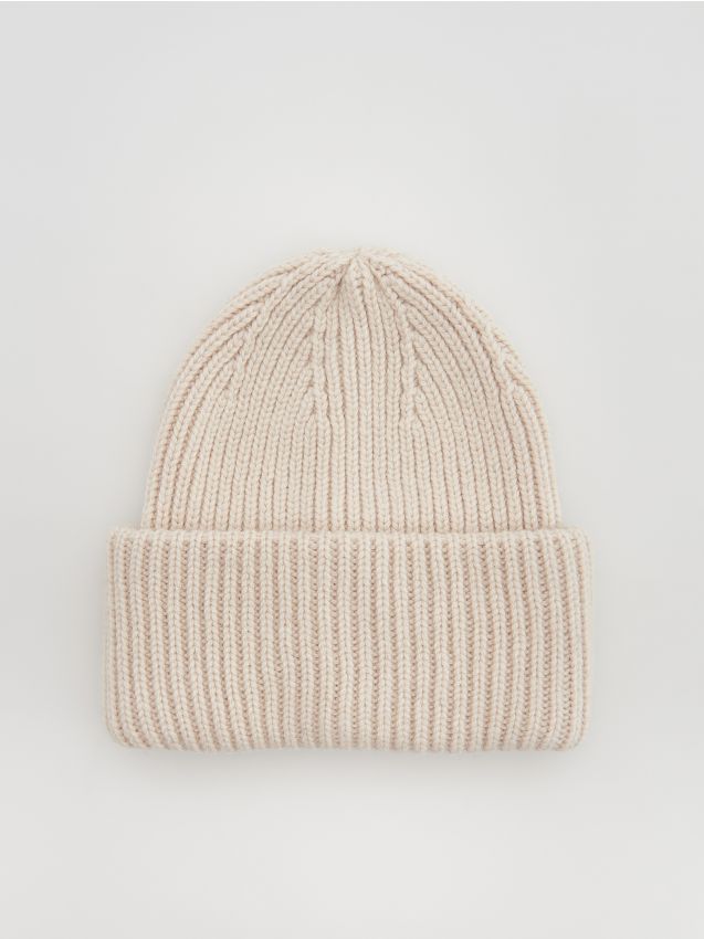 Wool blend beanie - cream - 2584H-01X - RESERVED