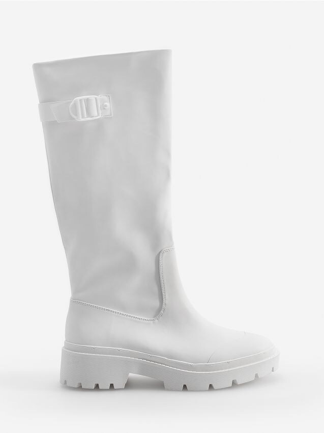Gummistiefel mit Profilsohle - weiss - 2677D-00X - RESERVED