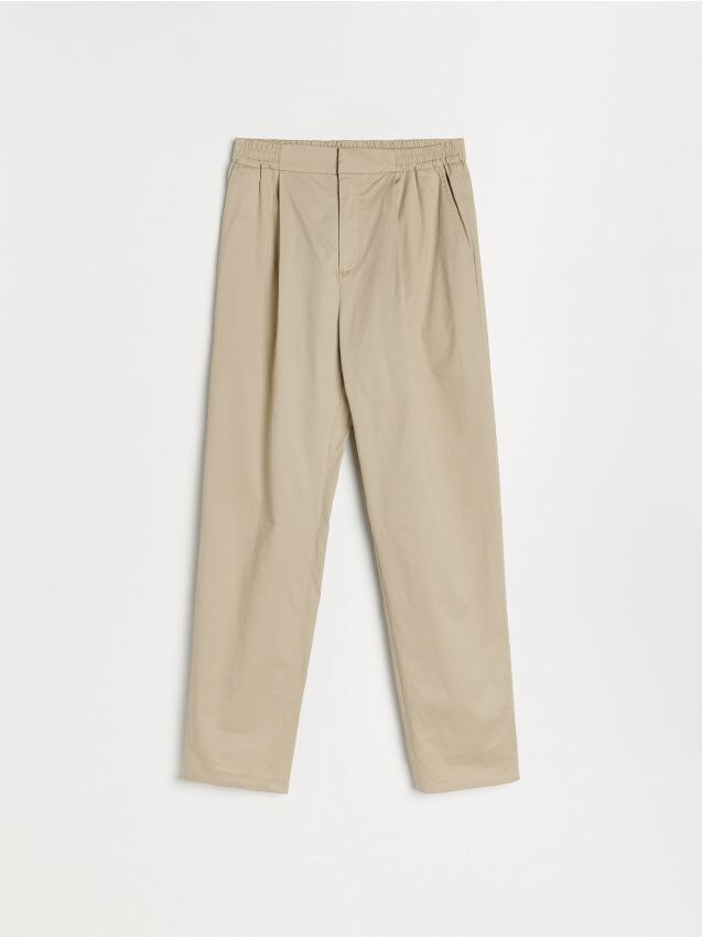 Loose fit trousers - beige - 3186C-80X - RESERVED