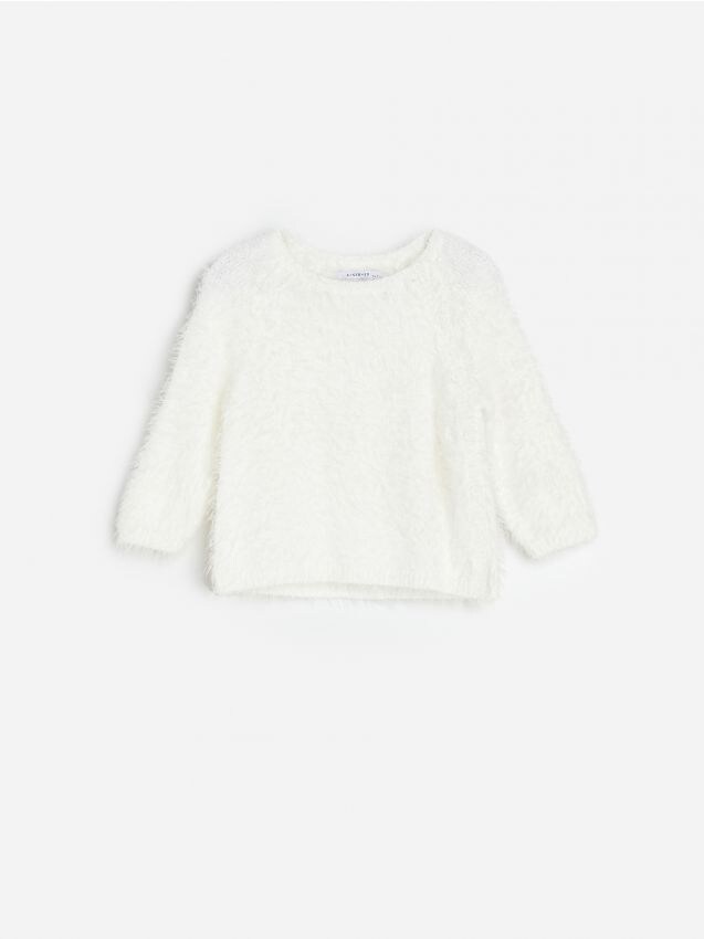 Flauschiger Pullover - Creme - 3274C-01X - RESERVED