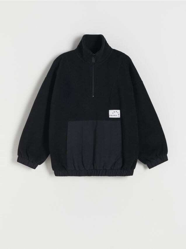 BOYS` JOGGING TOP - juoda - RESERVED