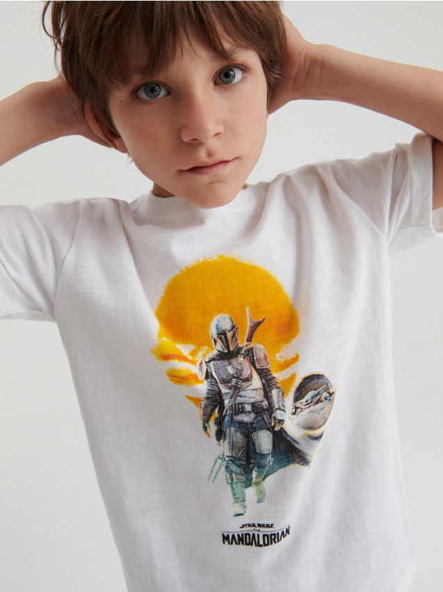T-shirt Star Wars - kremowy - 3952G-01X - RESERVED