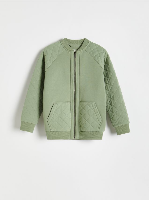 Rozpinana bluza bomber - dusty green - 4235G-97X - RESERVED