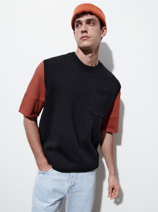 MEN`S VEST - Noir - 4566L-99X - RESERVED