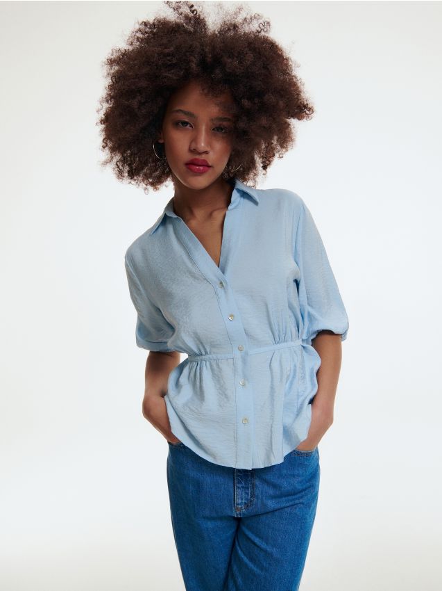 FLEURS DANIS Blusa Donna S Azzurro 941152 Primavera Estate 2019 FLEURS DANIS Blusa Donna S Azzurro 941152 Primavera Estate 2019