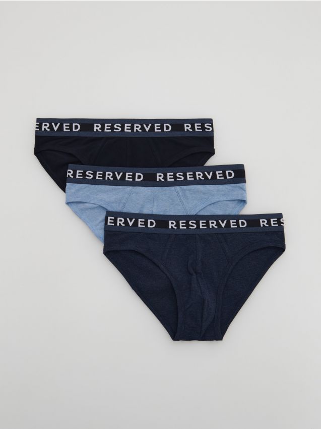 Bawełniane slipy 3 pack - granatowy - 5346H-59X - RESERVED
