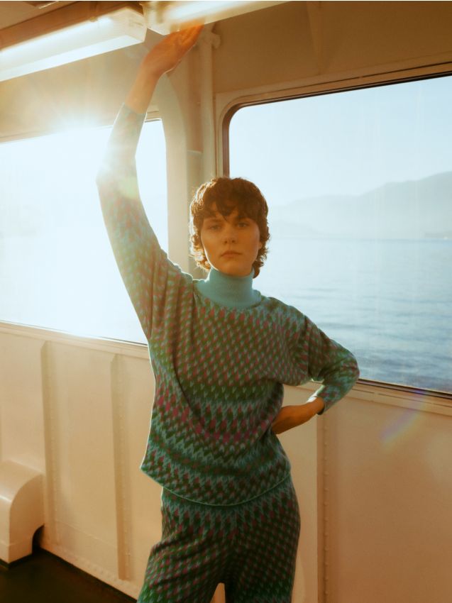 Jumper with original pattern - multicolor - 5628M-MLC - RESERVED