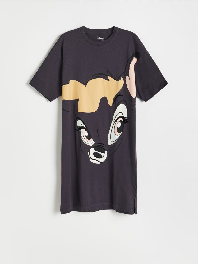 Ночная сорочка с принтом Bambi - темно-серый - RESERVED