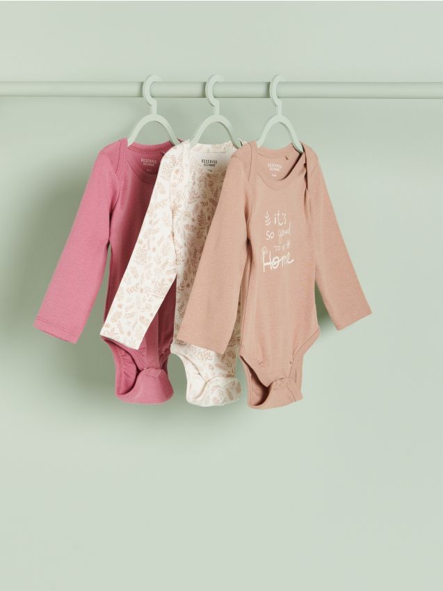Bawełniane body 3 pack - kremowy - 6846G-01X - RESERVED