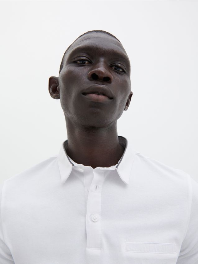 MEN`S POLO - bílá - 6992H-00X - RESERVED