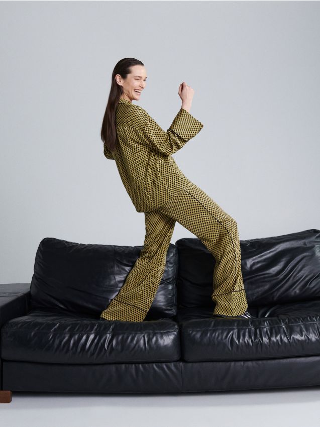 LADIES` TROUSERS - MONIVÄRINEN - 8021B-MLC - RESERVED