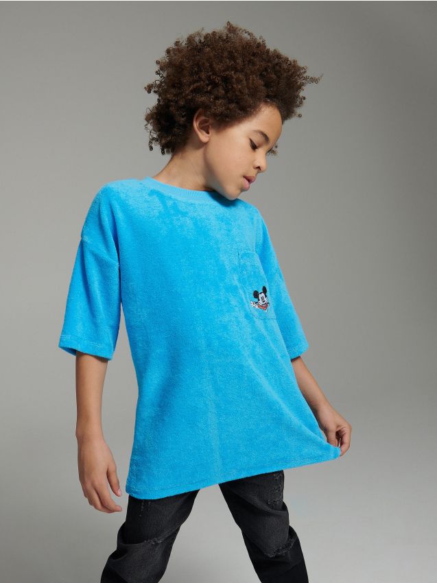 BOYS` T-SHIRT - svjetloplavo - RESERVED