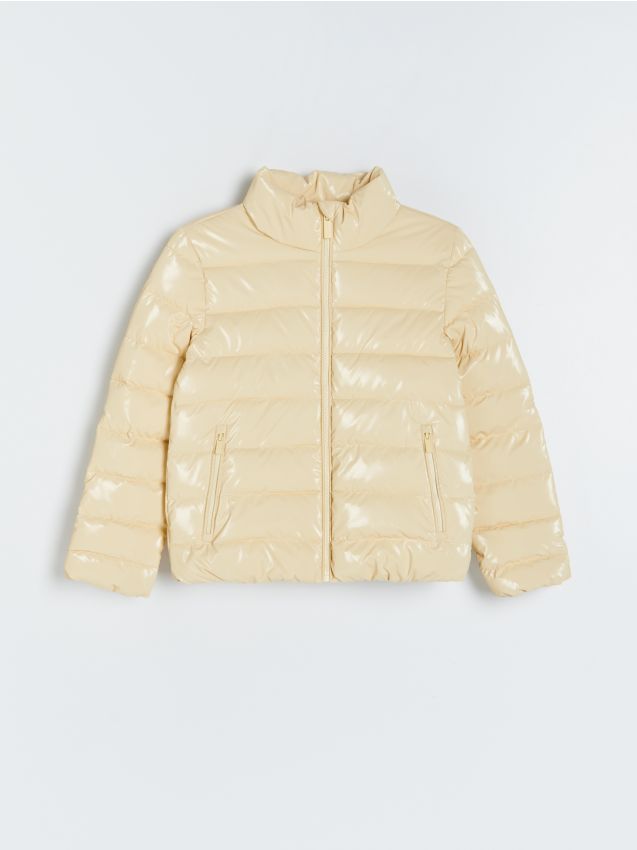 Quilted jacket with standing collar - wheat - 8747K-12X - RESERVED