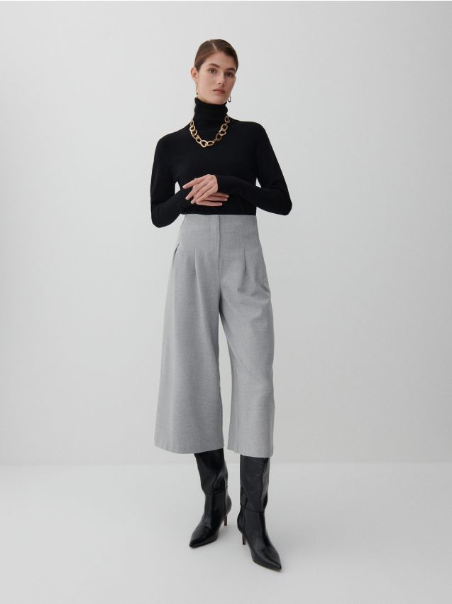 Брюки-кюлоты - light grey - RESERVED