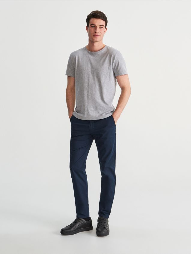 Spodnie chino - granatowy - UO001-59X - RESERVED