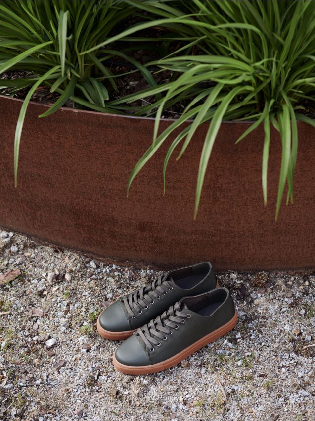 Contrast sole trainers - green - UX098-97X - RESERVED