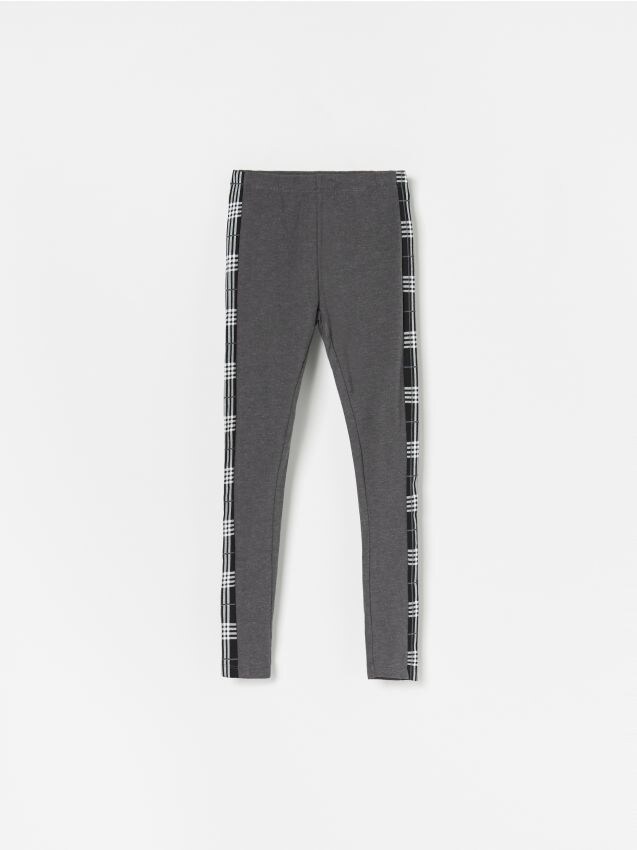 Leggings with stripes - grey - WF076-90M - RESERVED