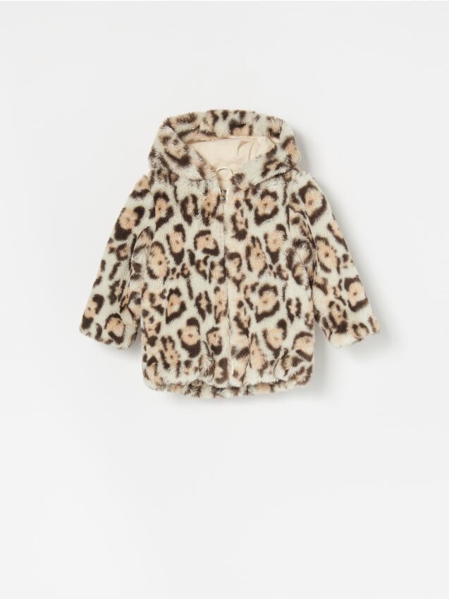 Hooded faux fur - beige - WM850-08X - RESERVED