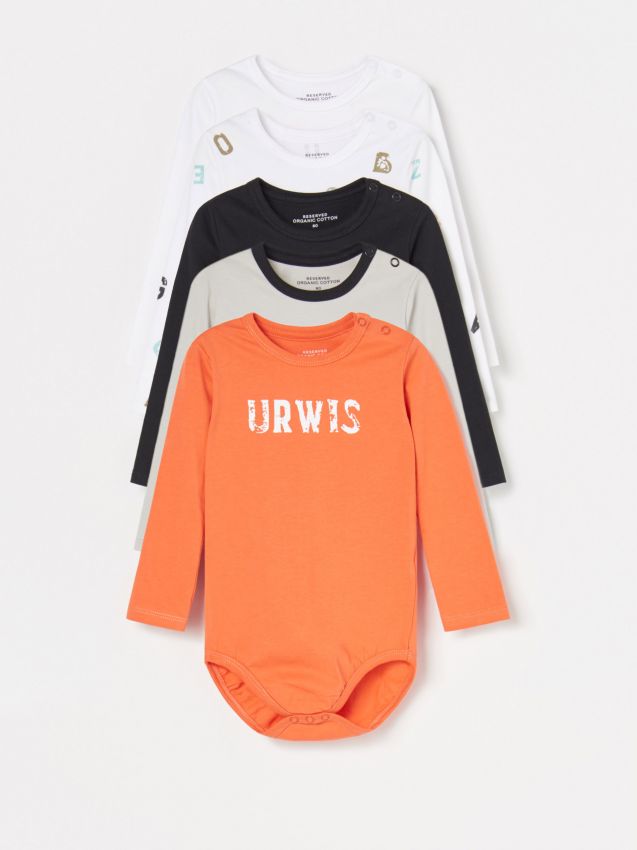 Long sleeve bodysuit 5 pack - white - XG975-00X - RESERVED