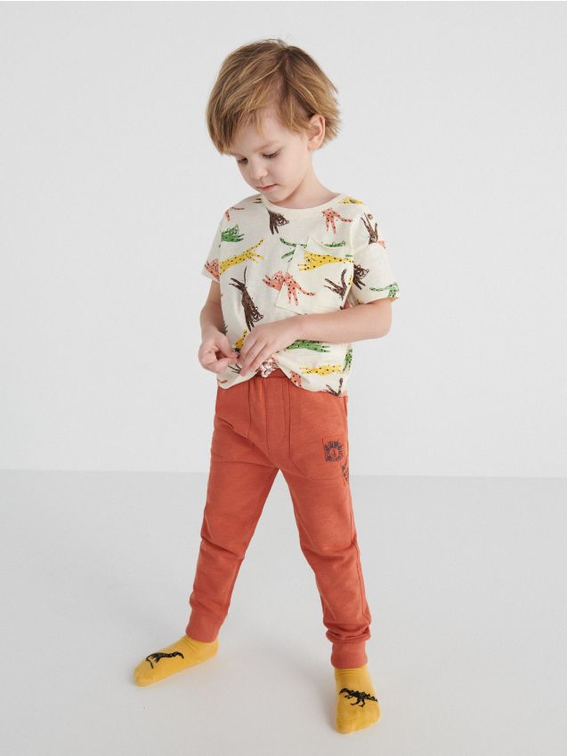 Boys` trousers - orange - XH728-28X - RESERVED