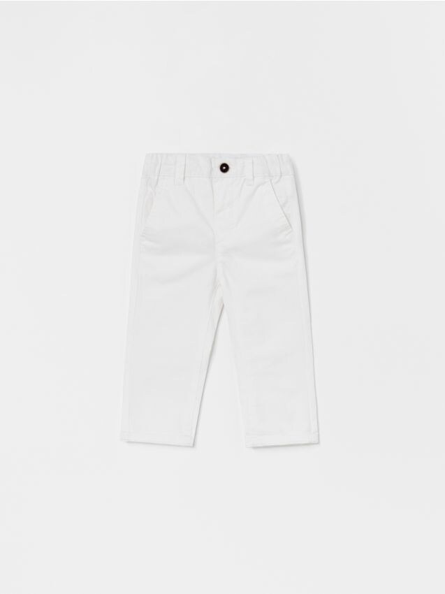 Bawełniane spodnie chino - biały - XH735-00X - RESERVED