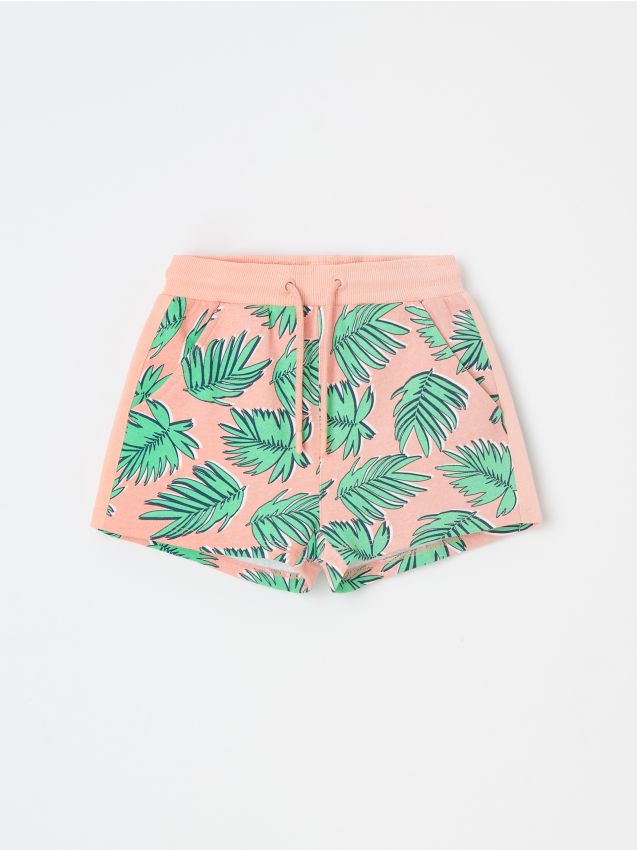 Patterned sweat shorts - orange - XH924-24X - RESERVED