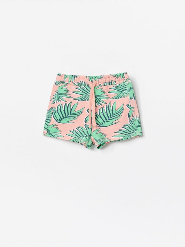 Patterned sweat shorts - orange - XH927-24X - RESERVED