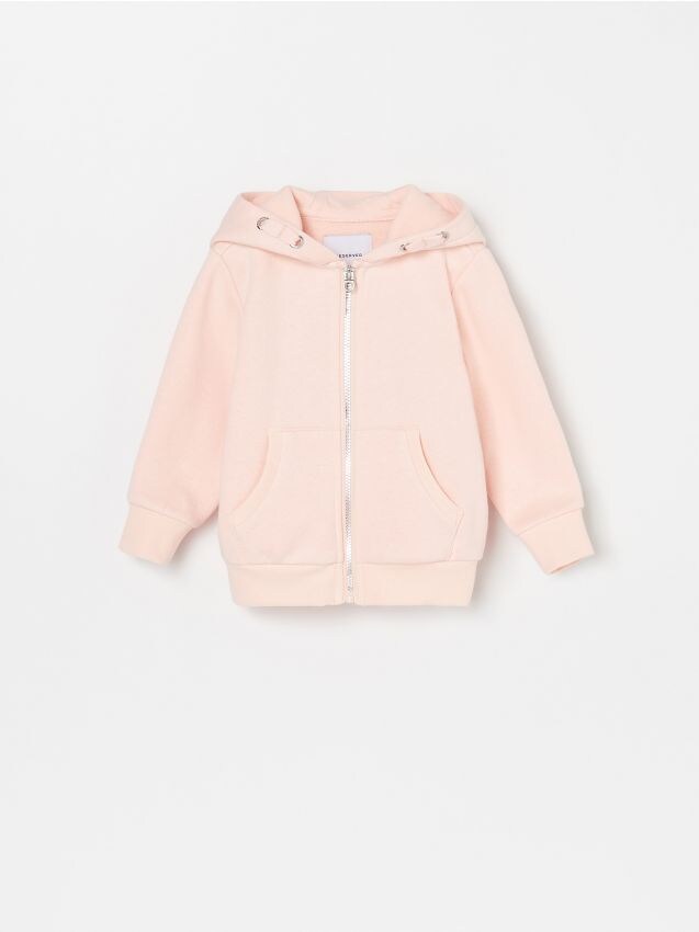 Warme Jerseyjacke mit Kapuze - elfenbeinweiss - XI013-02X - RESERVED