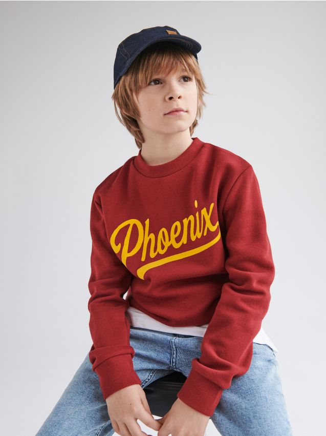 Sweatshirt mit aufdruck - braun - XI363-83X - RESERVED