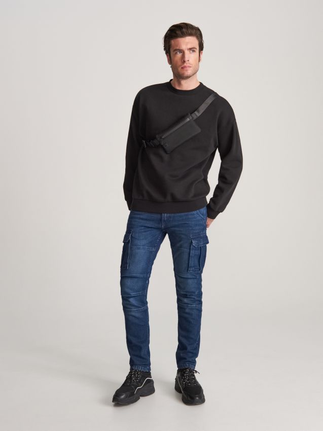Jeans pentru bărbaţi - bleumarin - XJ165-59J - RESERVED