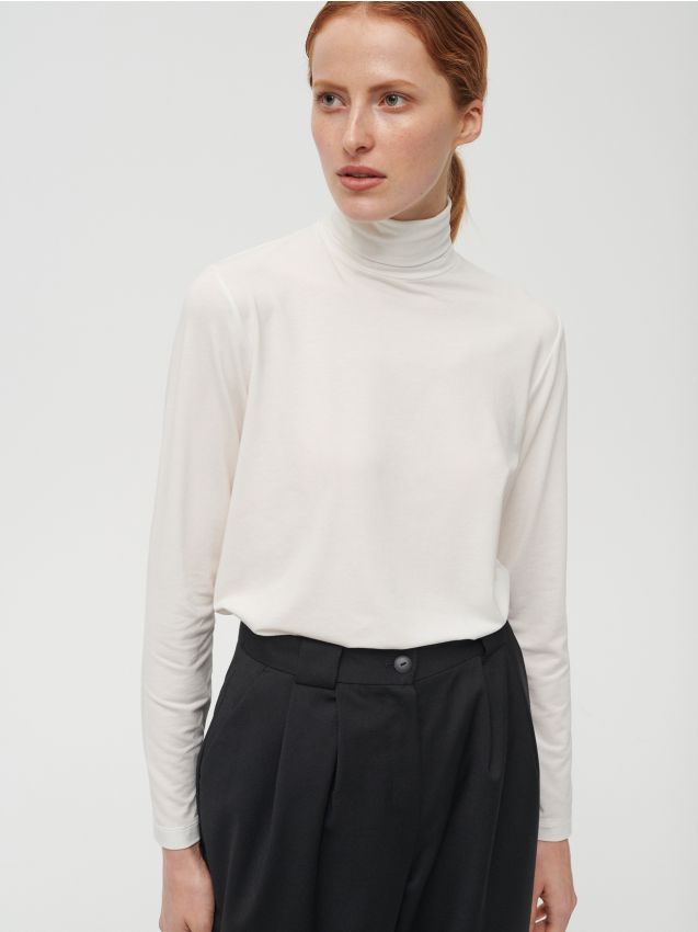 Водолазка из смеси хлопка и ткани Tencel™ - Белый - XJ742-00X - RESERVED