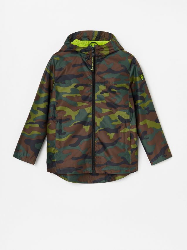 Hooded jacket with lightweight lining - green - XK315-77X - RESERVED